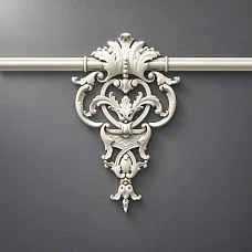 Lower decorative element of the CPU-2-2 stucco decor set, close-up