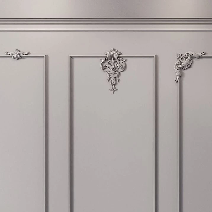 CPU-2-2 stucco decor set in the interior, decorative wall design with moldings and ornament