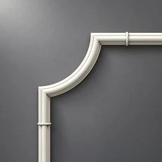 Corner element of the CPU-2-5 molding decor set, close-up of the profile