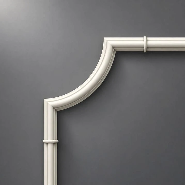 Corner element of the CPU-2-5 molding decor set, close-up of the profile