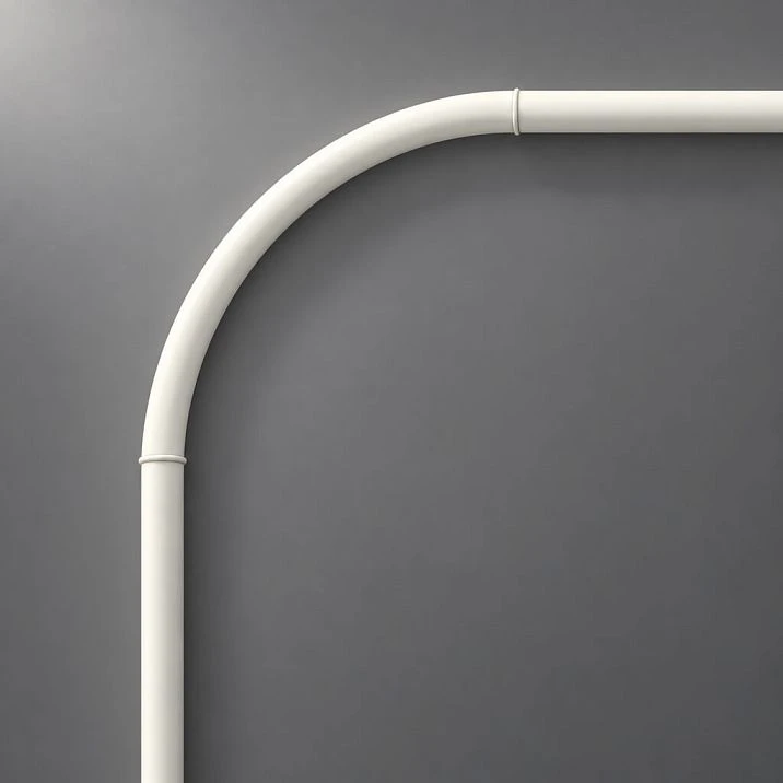 CPU-3-1 Decorative Molding Kit &mdash; close-up of a rounded corner, joint, and profile of a paintable polyurethane frame