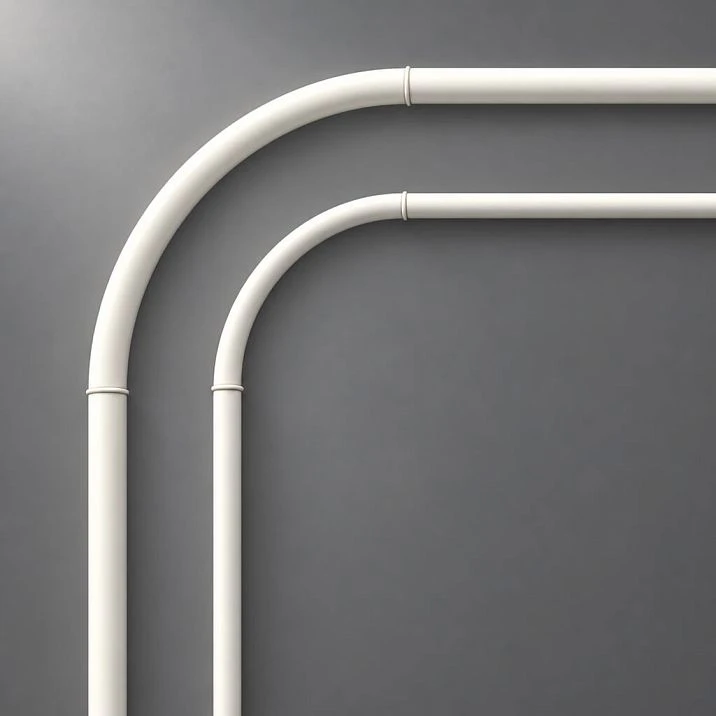 CPU-3-3 Molding Decor Set &mdash; close-up of a rounded corner and profile joint of a paintable polyurethane frame