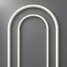 CPU-3-4 Decorative Molding Kit &mdash; upper arched part, close-up of joints and profile of polyurethane frame for painting