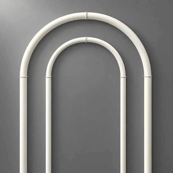 CPU-3-4 Decorative Molding Kit &mdash; upper arched part, close-up of joints and profile of polyurethane frame for painting