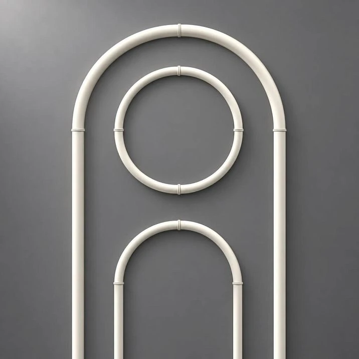 CPU-3-6 stucco decor kit &mdash; fragment of the upper arch and circular insert, joints and profile of polyurethane decor for painting