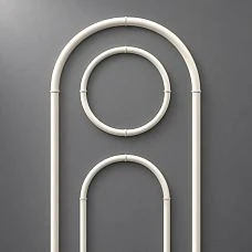 CPU-3-6 stucco decor kit &mdash; fragment of the upper arch and circular insert, joints and profile of polyurethane decor for painting