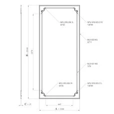 CPU-4-1 stucco decor set drawing with dimensions