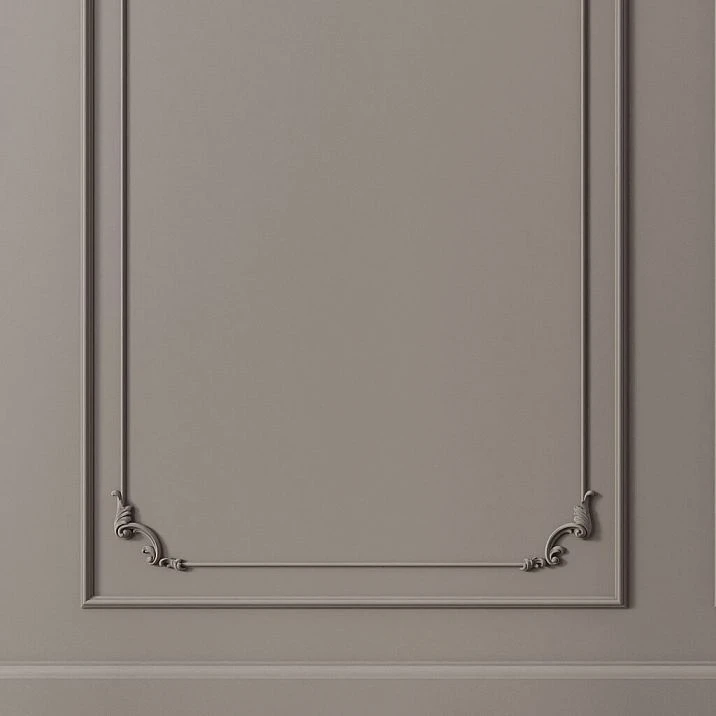 Stucco decor set CPU-4-1 in the interior, upper part of the panel