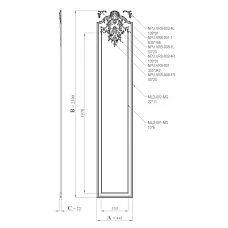 Stucco decor set CPU-4-2 drawing with dimensions