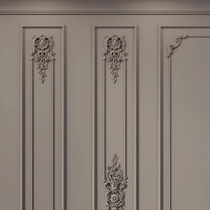 Central stucco decor CPU-4-5 in interior close-up
