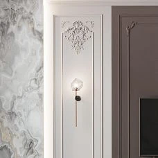 Upper part of the CPU-5-4 panel&mdash;decorative overlay in Baroque/Rococo style, symmetrical palace ornament 'Versailles'.