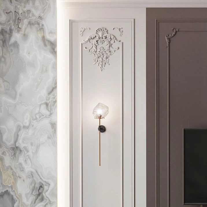 Upper part of the CPU-5-4 panel&mdash;decorative overlay in Baroque/Rococo style, symmetrical palace ornament 'Versailles'.