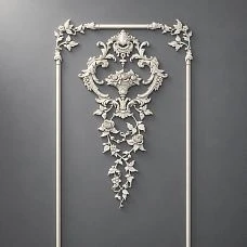 Wall decoration with moldings and stucco decor CPU-6-1 in the interior