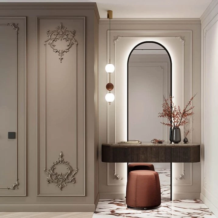 Polyurethane stucco decor CPU-7-1 for interior frame