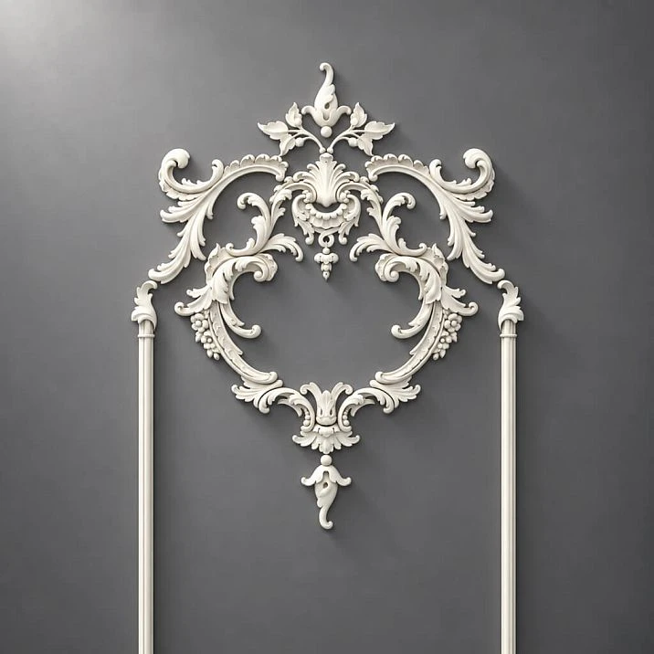 Composition CPU-7-1 with MDF moldings and polyurethane stucco