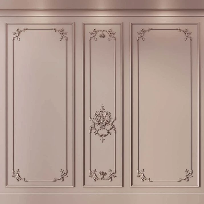 Polyurethane set CPU‑8‑3 for expressive wall decor in an elegant style.
