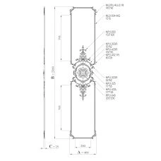 Diagram of the CPU-9-1 stucco decor set with dimensions 460 by 2300 mm