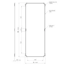 Diagram of the CPU-9-2 stucco decor kit with dimensions 860 by 2300 mm