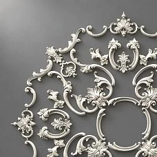 Decorative modular CPU-069 polyurethane molding for walls and ceilings &mdash; full schematic
