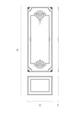 Decoration Set C-001-1, wooden drawing
