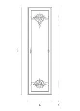Wooden decor set C-001-2-1 drawing