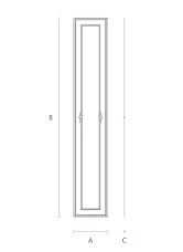 Detailed view of wood carving on the overlay from the C-001-2-2 wooden decor set