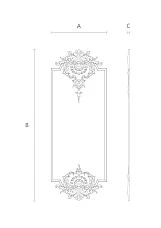 C-001-3 Wooden Decor Set Decoration Drawing