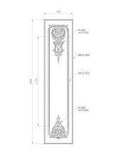 Decorative set C-002-1-3 with carved floral pattern diagram