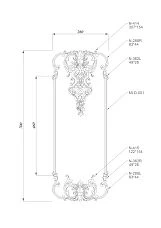 Wooden decor set C-005-2 for furniture drawing
