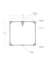 Decorative set C-002-1-3 with carved floral pattern diagram
