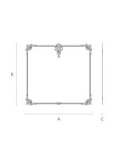 Decor Set C-006-1-2 made of wood with carved floral pattern diagram