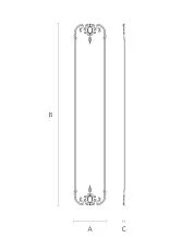 Detailed plan of the wooden decor set C-009-1-1 schematic