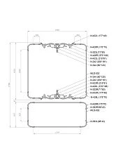 Set of 14 wooden appliques for furniture and interior decoration drawing