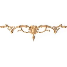 Wooden decor with relief carved pattern of leaves and flowers
