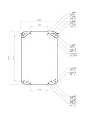 Set of 10 wooden appliques for furniture and interior decoration, drawing