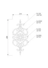 Wooden decorative element with wood carving - decor set drawings