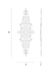 Decor Set C-016 made of wood, drawing