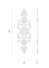 Decor Set C-017 made of solid wood drawing