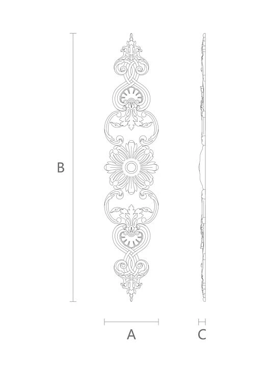 C-018 Wooden Decor Set Drawing