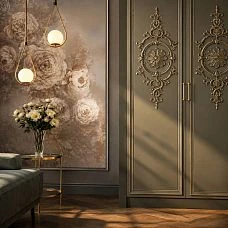 Decor Set C-020 for furniture and walls, photo with application for a cabinet