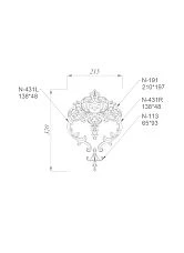 C-031 decoration set, appliqu&eacute; set for interior composition