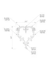 Elegant and beautiful wooden decoration set C-032 drawing
