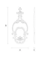 Decor Set C-034 - wooden appliqu&eacute;s for furniture made of solid wood