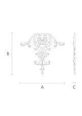 Wooden decor N-433L (A=160 B=60 C=11 mm) (Beech, Prestige)