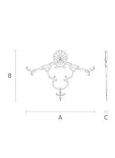Wooden carved items for decorating furniture in the C-046 decor set