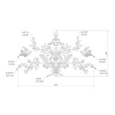 Beautiful and high-quality carved decor from Stavros, drawing, set composition