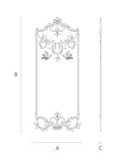 C-049 wooden decor set - drawing