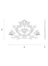 Wooden decoration set C-051 schematic drawing