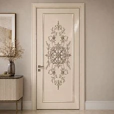 Decorative set C-052 of carved overlays and finials for furniture, doors, and walls.