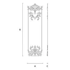 Wooden decoration set C-053, drawing